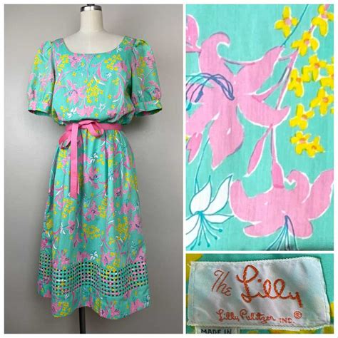 1970s80s Lilly Pulitzer Midi Dress The Lilly Size Gem