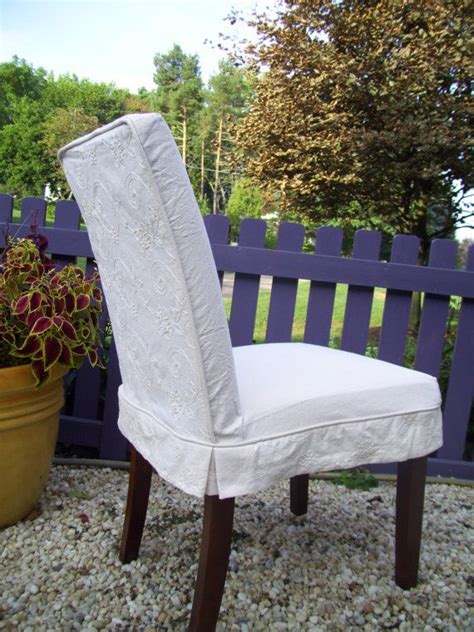 Publisher by home decorators collection. Parson Chair Slipcover Tailored Skirt Canvas Dining Chair ...