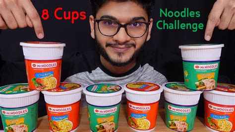 Eating 8 Cups Of Instant Cup Noodles Cup Noodle Challenge Eating Show Pakistani Mukbang