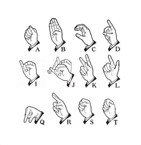 10 Sample Sign Language Alphabet Charts Sample Templates Images And