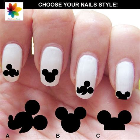 Simple Mickey Mouse Nail Art