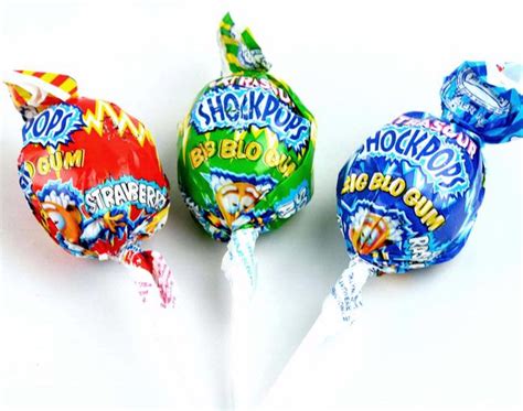 Shock Pops Big Blow Bubble Gum Lollipops Lollipops And Suckers Bulk