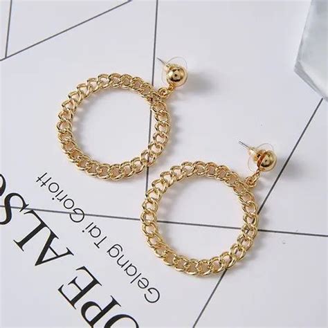 Round Alloy Golden Hoop Girl S Earrings At Rs 36 Pair In Ghaziabad ID