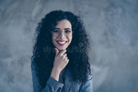 Close Up Portrait Of Her She Nice Looking Attractive Charming Cute