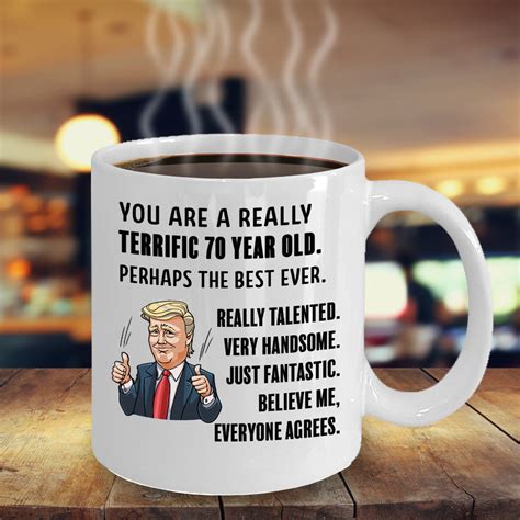 70th Birthday T For Men Funny Trump Coffee Mug For 70 Year Etsy