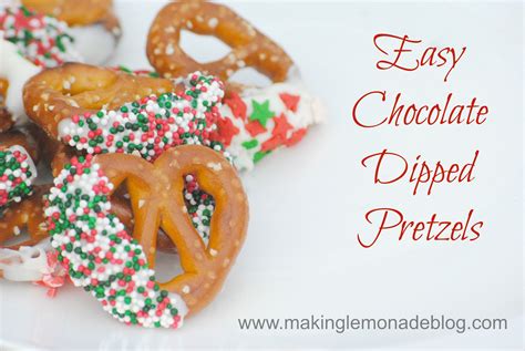 Chocolate Dipped Pretzel Recipe Diy Holiday T