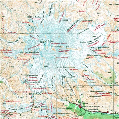 Mt Elbrus Geographical Map Mt Elbrus Russia Mappery