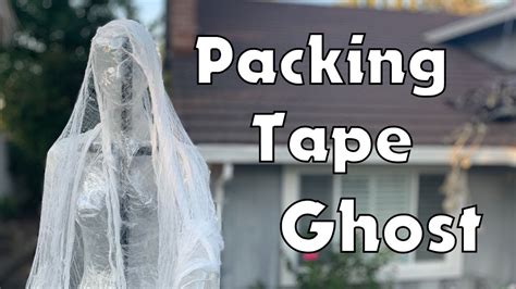 How To Make A Diy Packing Tape Ghost For Yard Halloween Decorations