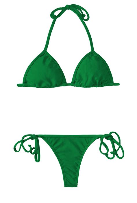 Green String Bikini And Sliding Triangle Top Peterpan Cort Micro
