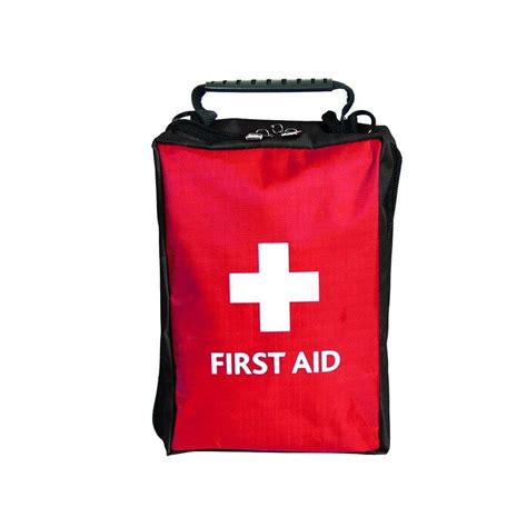 Empty First Aid Kit Bag With Compartments Large Red 19cm X 12cm X
