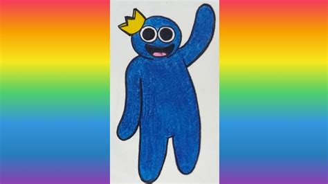 How To Draw Rainbow Friends Drawing Blue From Rainbow Friends Draw