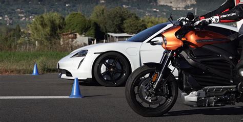 Porsche Vs Harley Davidson Drag Race You Can Thank Electrification For