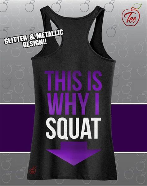 This Is Why I Squat Racerback Tank Top Metallic Design Work Out