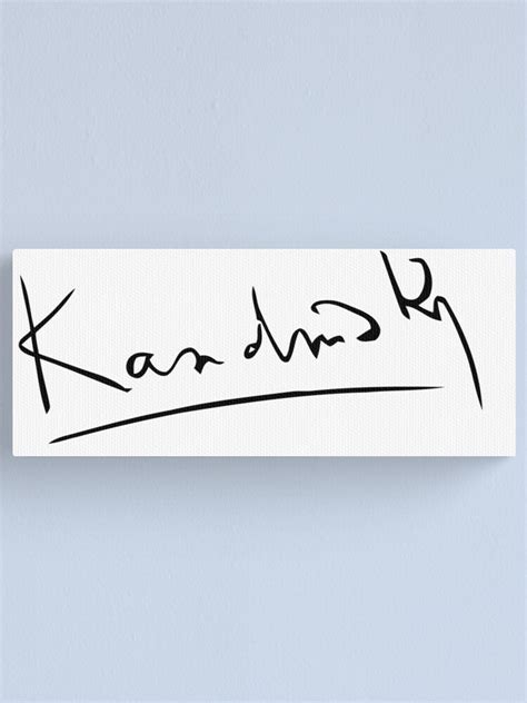 Kandinsky Signature Canvas Print By Oscarcolonduran Redbubble