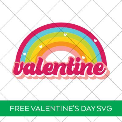 Rainbow Valentine Free SVG - Pineapple Paper Co.