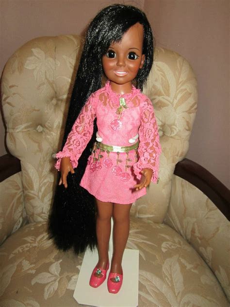 vintage original crissy doll aa african american black hair to floor vgc crissy doll black