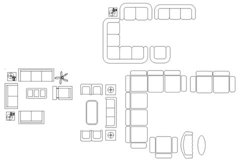 Autocad Drawing Files Show The Drawing And Living Room Furniture Blocks