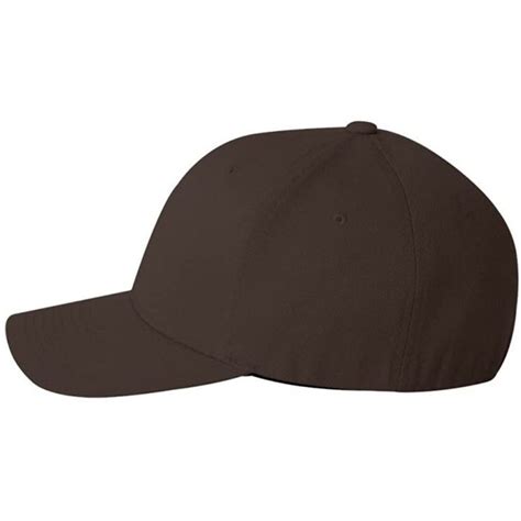 Flexfit Fitted Mid Profile Structured Wool Cap Brown Largex Large