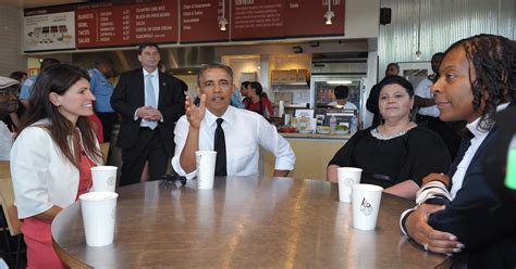 Obama Lunches At Chipotle