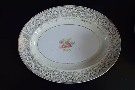 The Paden City Pottery Co Serving Platter With Floral