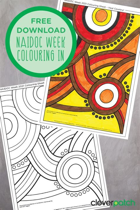 Naidoc Week 2021 Colouring Sheet Heal Country Coloring Sheets