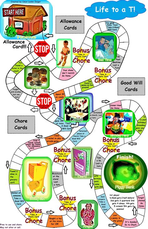 These free money games can help children who are learning to use uk money. Life O'Kay: Christian Money Board Game (printable) | Printable board games, Money games for kids ...