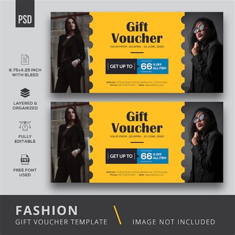 Premium PSD Fashion Gift Voucher