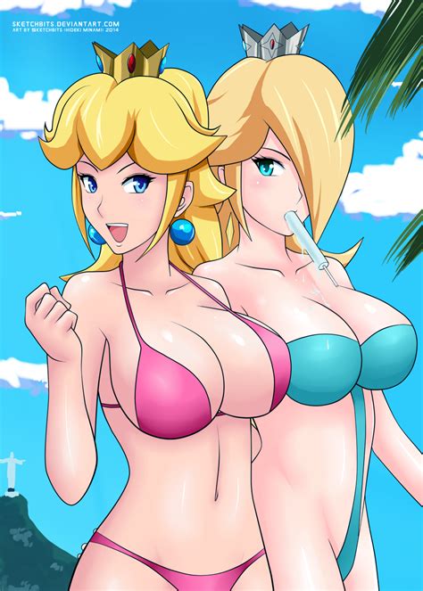 Princess Peach And Rosalina By Sketchbits Super Mario Know Your Meme