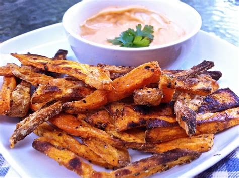 Eat sweet potatoes all day long with our easy recipes for breakfast, lunch, and dinner. Sweet Potato Fries with Sriracha Mayo Dipping Sauce - Food List Challenge No. 94 | Food ...