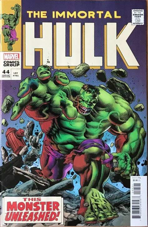 The Immortal Hulk Comic Issue 44 — Bennett Variant Cover — 2021 Marvel