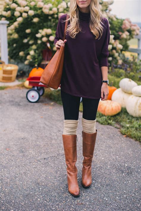Tunic Sweater Leather Boots And Leg Warmers Boots With Leg Warmers Leg