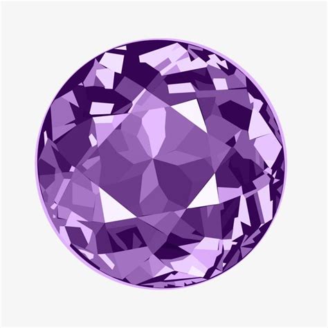 Vector Bare Diamond Purple Round Texture Diamond Vector Round