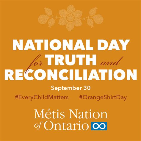 National Day For Truth And Reconciliation Métis Nation Of Ontario