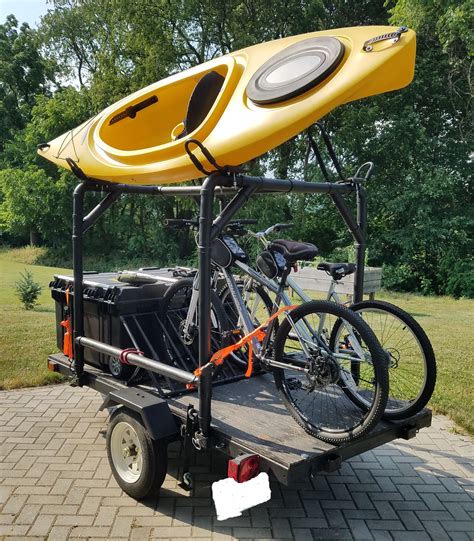 Harbor Freight Trailer Mod Kayak Camping And Bike Trailer Camping