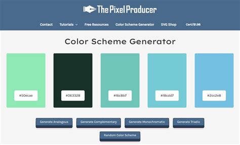 Color Scheme Generator Design Guides And Svg File Downloads