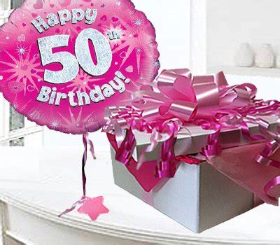 24 hour delivery available for orders placed before 2pm! Happy 50th Birthday Balloon in a Box ( Pink ) Code ...