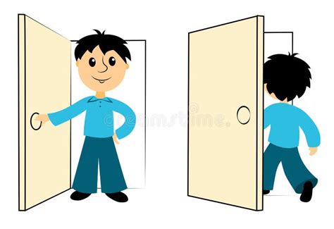 Person Opening Door Stock Illustrations 997 Person Opening Door Stock