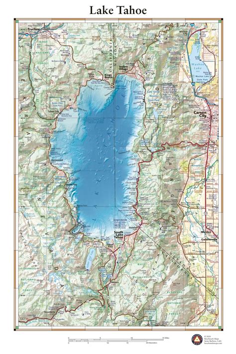 Lake Tahoe Benchmark Maps