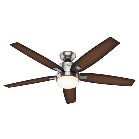 Best lowes ceiling fans with lights brand, fans in the choices with lightsso you acquire time to. Shop Hunter Windemere 54-in Brushed Nickel Downrod Mount ...