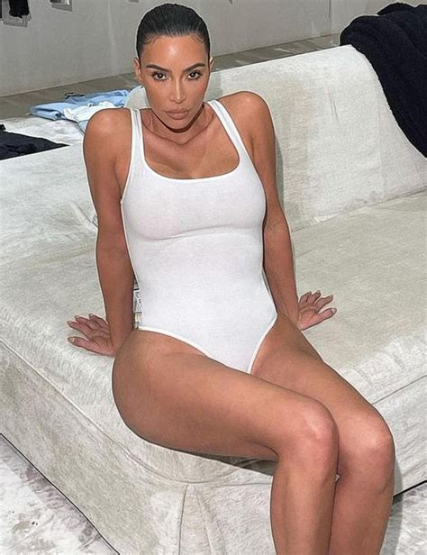 Kim Kardashian 40 Shows Off Fit Figure In Skims Bodysuit After Celebrating The Holidays