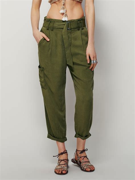 Free People Summer S Over Cargo Pants In Army Green Lyst