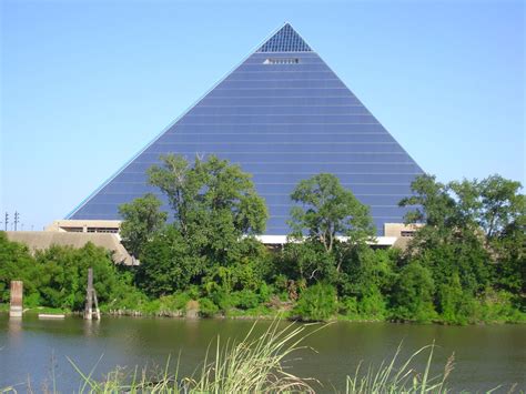 Closeup On Memphis Tn Pyramid As Seen From Mud Island Great Places