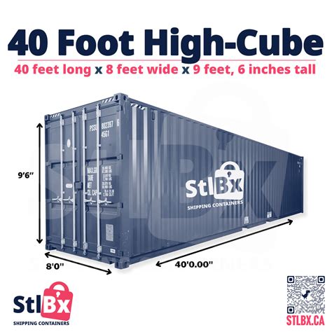 40 Foot High Cube Shipping Container Dimensions Stlbx Storage
