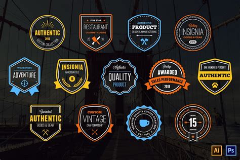 Badge Collection Custom Designed Graphic Objects Creative Market