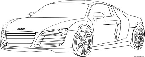 Coloriage Voiture De Sport Audi Dessin Voiture De Sport à imprimer