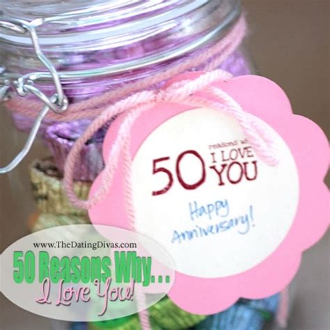 Anniversary Ts Jar 50 Reasons Why I Love You