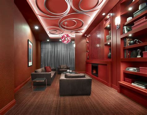 Beautifully Vibrant Lounge Room In Red Red Lounge Room Lounge