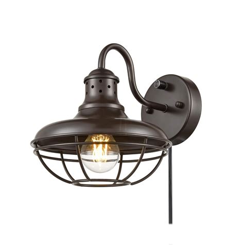 Whether you want a sconce that's simple. Dazhuan Industrial Plug-in Wall Sconce Light with On/Off ...