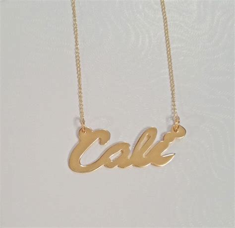 10k Gold Cursive Name Necklace Be Monogrammed