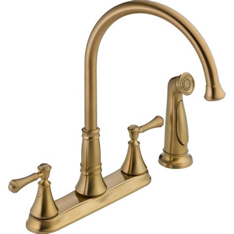 These are the taller sprayer options. Delta Cassidy Gooseneck Champagne Bronze Kitchen Faucet ...